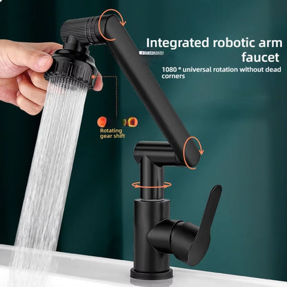 1080° Swivel Kitchen Sink Faucet Bathroom Sink ABS Faucet Basin Faucet Multifunction Cold and Hot Water Tap
