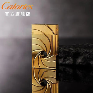 Calories High-End Atmospheric Brass Grinding Wheel Ignition Lighter with Butane Gas Side Rub Ignition High-End Men's Gift