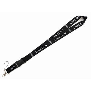 1pcs Double-sided logo cell phone Hanging work lanyard car keychain for Lincoln auto accessories pendant men gift key ring
