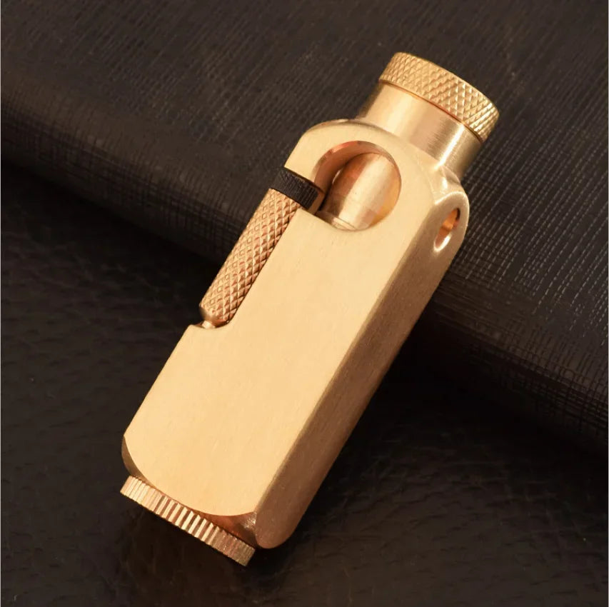Hand-Made Brass Carved Trench  Lighter Flamidor Heavy Vintage  lighters Men's Smoking Gifts Collection