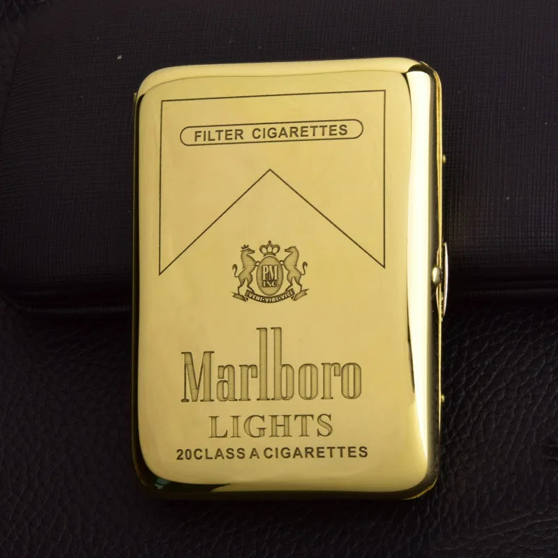 Portable Retro Brass Carved Cigarette Case: Metal Material, Holds 16 Sticks, Tobacco Storage Box Cigarette Holder, Smoking Tools