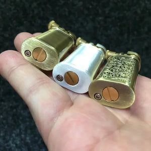 Tang Grass Vintage Flint Kerosen Lighters Flame Retro Metal Grinding Wheel Petrol  Cigarette Cool Lighters Creative Gadgets