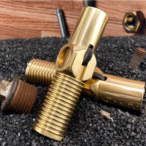 Original Handmade Brass Various Unique Shapes Retro Pure Copper Lighter Collection, Antique Pipe Machine
