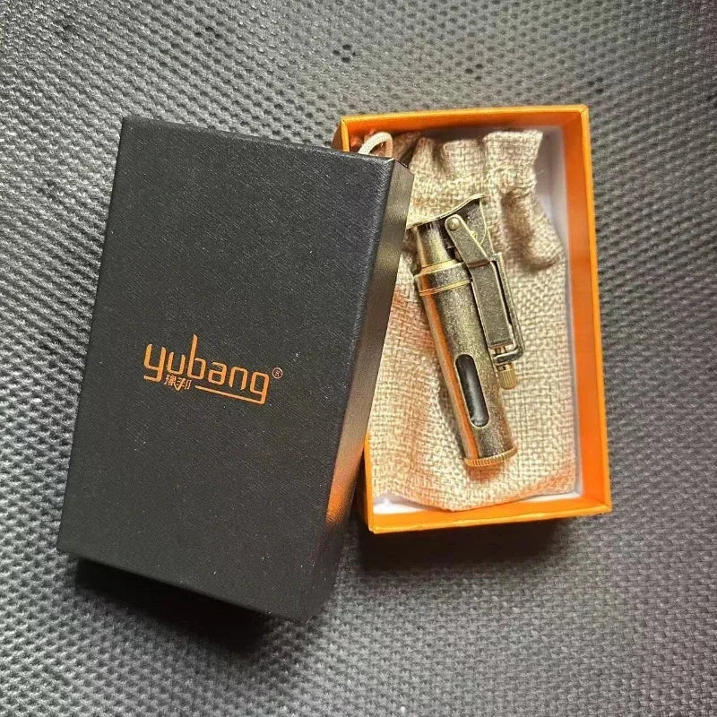 Copper Kerosene Lighter Visual Oil Tank One-key Ignition Retro Nostalgic Grinding Wheel Lighter Men's Smoking Gift Tool