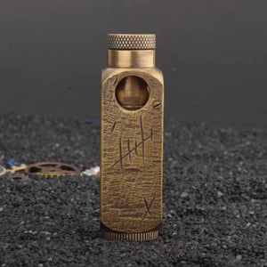 Hand-Made Brass Carved Trench  Lighter Flamidor Heavy Vintage  lighters Men's Smoking Gifts Collection