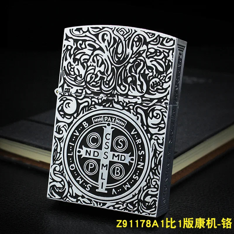 Authentic Zorro Retro High-End Waterproof Sealed Armor Constantine Kerosine Lighter Heavy Duty Metal kerosine Lighter Men's Gift