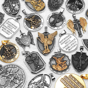 Arch Angel St.Michael Cross Wing Stainless Steel Men Necklaces Pendant Chain Amulet For Women Fashion Jewelry Gift Wholesale