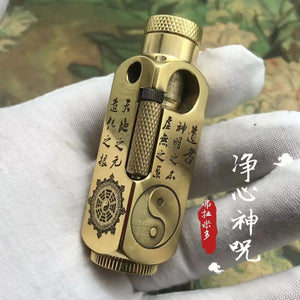 Hand-Made Brass Carved Trench  Lighter Flamidor Heavy Vintage  lighters Men's Smoking Gifts Collection