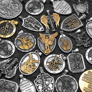 Arch Angel St.Michael Cross Wing Stainless Steel Men Necklaces Pendant Chain Amulet For Women Fashion Jewelry Gift Wholesale