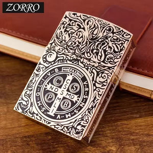 Authentic Zorro Retro High-End Waterproof Sealed Armor Constantine Kerosine Lighter Heavy Duty Metal kerosine Lighter Men's Gift