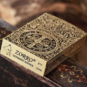 Authentic Zorro Retro High-End Waterproof Sealed Armor Constantine Kerosine Lighter Heavy Duty Metal kerosine Lighter Men's Gift
