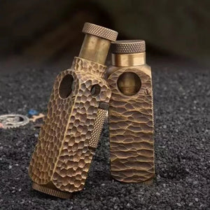 Hand-Made Brass Carved Trench  Lighter Flamidor Heavy Vintage  lighters Men's Smoking Gifts Collection