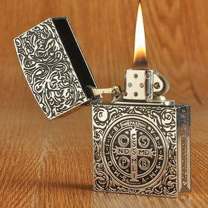Authentic Zorro Retro High-End Waterproof Sealed Armor Constantine Kerosine Lighter Heavy Duty Metal kerosine Lighter Men's Gift
