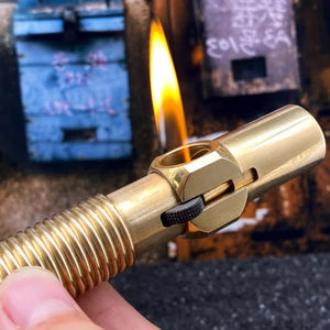 Original Handmade Brass Various Unique Shapes Retro Pure Copper Lighter Collection, Antique Pipe Machine