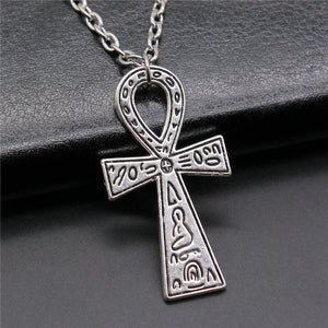 Simple Classic Fashion Cross Egyptian Ankh Life Symbol Pendant Short Long Chain Necklaces Jewelry For Women Men