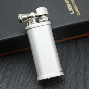 Tang Grass Vintage Flint Kerosen Lighters Flame Retro Metal Grinding Wheel Petrol  Cigarette Cool Lighters Creative Gadgets