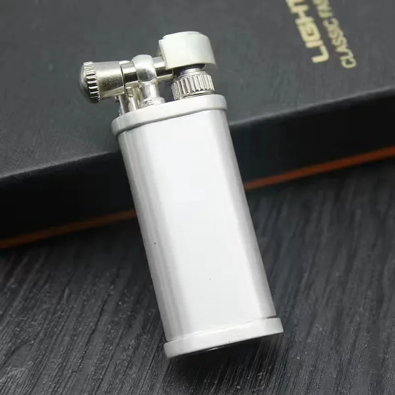 Tang Grass Vintage Flint Kerosen Lighters Flame Retro Metal Grinding Wheel Petrol  Cigarette Cool Lighters Creative Gadgets