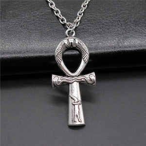 Simple Classic Fashion Cross Egyptian Ankh Life Symbol Pendant Short Long Chain Necklaces Jewelry For Women Men