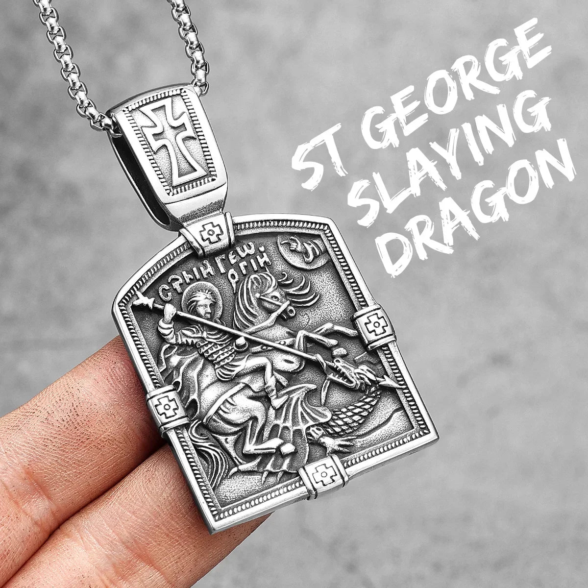 Arch Angel St.Michael Cross Wing Stainless Steel Men Necklaces Pendant Chain Amulet For Women Fashion Jewelry Gift Wholesale
