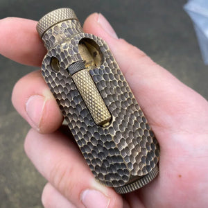 Hand-Made Brass Carved Trench  Lighter Flamidor Heavy Vintage  lighters Men's Smoking Gifts Collection
