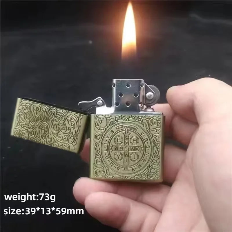 Authentic Zorro Retro High-End Waterproof Sealed Armor Constantine Kerosine Lighter Heavy Duty Metal kerosine Lighter Men's Gift