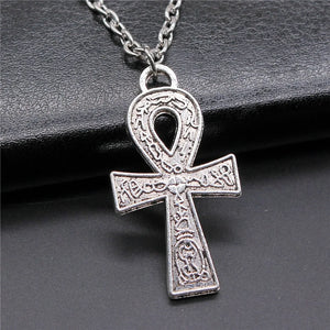 Simple Classic Fashion Cross Egyptian Ankh Life Symbol Pendant Short Long Chain Necklaces Jewelry For Women Men