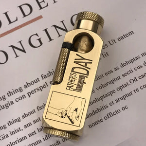 Hand-Made Brass Carved Trench  Lighter Flamidor Heavy Vintage  lighters Men's Smoking Gifts Collection
