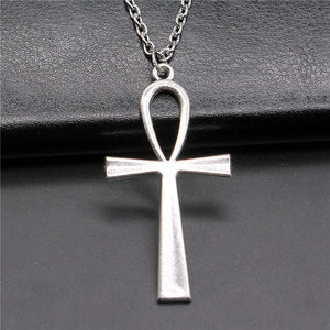 Simple Classic Fashion Cross Egyptian Ankh Life Symbol Pendant Short Long Chain Necklaces Jewelry For Women Men